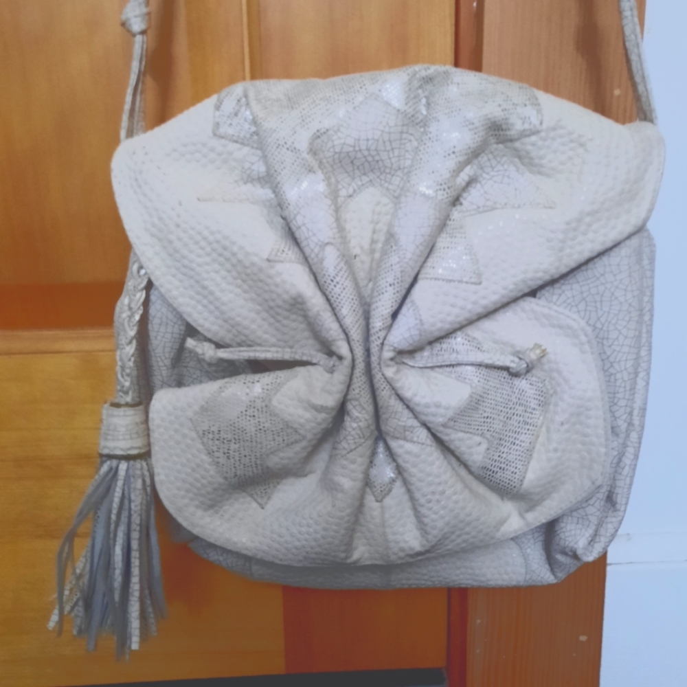 Off white leather Viva purse